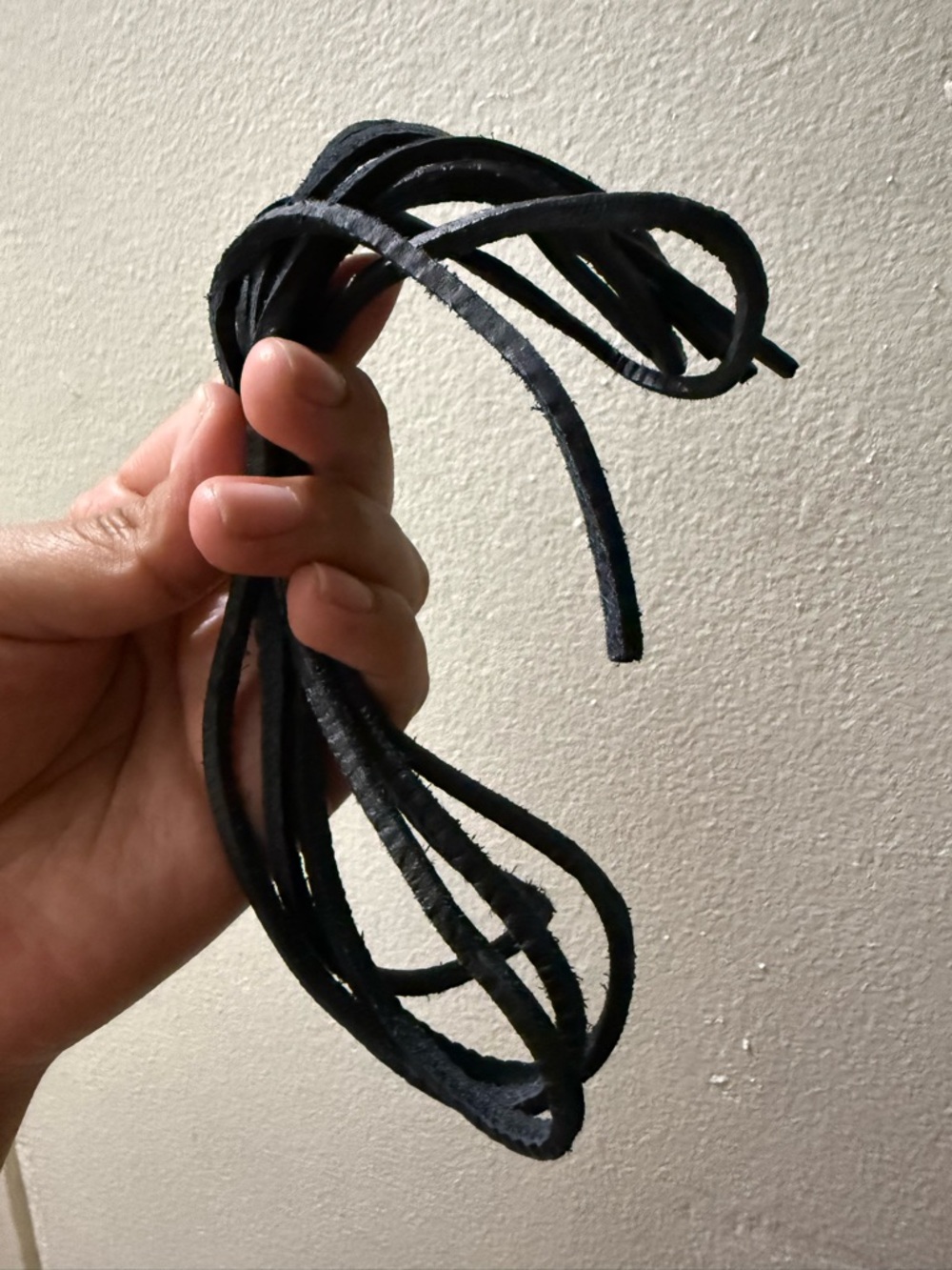 Black Suede Leather Laces - Multipack Style Straps